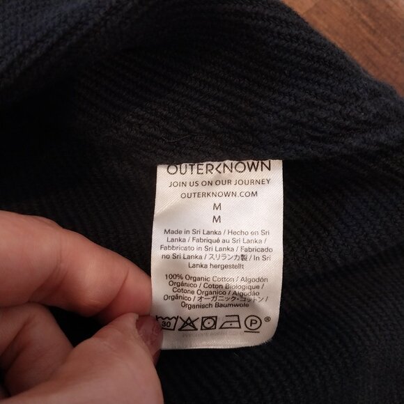 Outerknown Shacket Mens M Black Blanket Shirt Surf Chroma 100% Organic Cotton, g - Picture 10 of 10